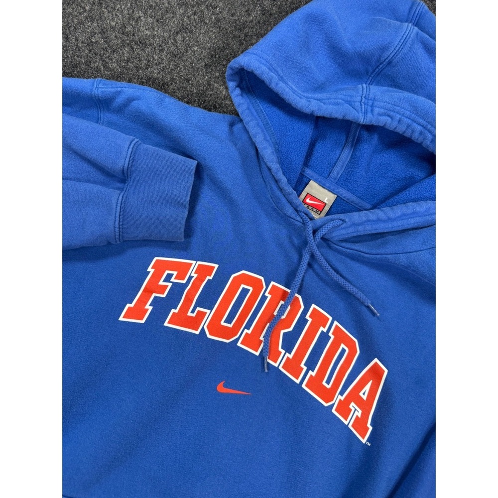 Nike Team Florida Gators Center Swoosh Pullover Hoodie Blue Large